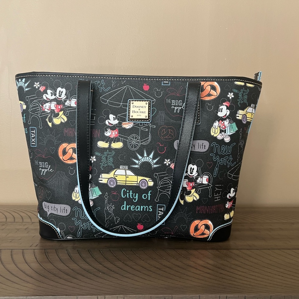 Dooney And Bourke Mickey and Minnie New York City Tote  NWT